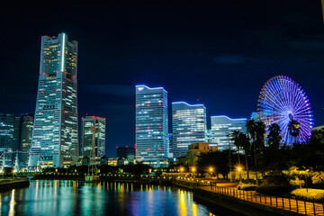 大さん橋からの横浜みなとみらいの夜景