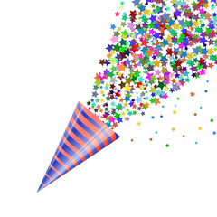 Obraz premium Colorfull Confetti Icon Isolated on White Background.