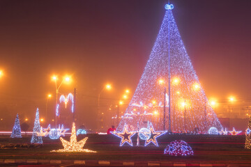 Christmas lights in Galati, Romania