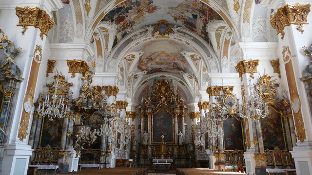 Studienkirche Mari&auml; Himmelfahrt Dillingen innen
