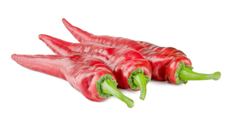 Red pepper on white background isolated