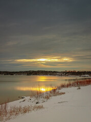 Obraz premium Sunset - Des Moines Raccoon River Park