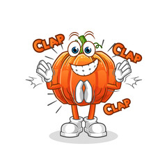 pumpkin applause illustration. character vector