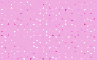 Light Pink vector seamless background with triangles.