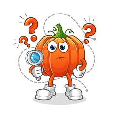 pumpkin searching illustration. character vector
