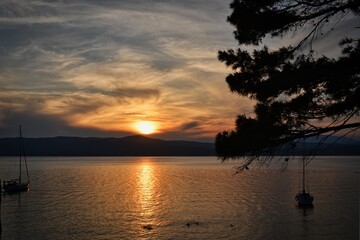 sunset in Skiathos island