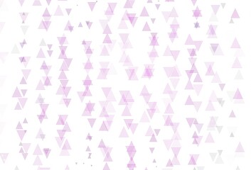 Light Pink vector template with crystals, triangles.