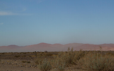 Fototapeta premium Gegend um Little Sossus Lodge in Namibia