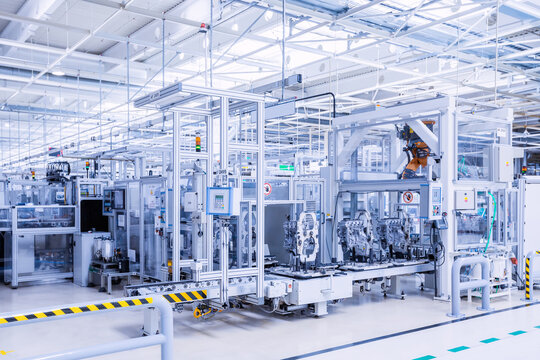 car engines at conveyor line