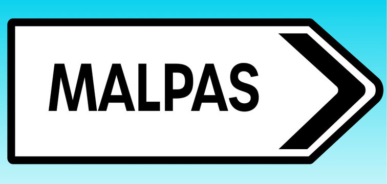 Malpas Road sign