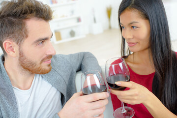 a couple and wine effect