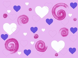 pattern. Valentine's day. Digital illustration