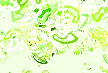 Light Green, Yellow vector pattern with random forms.