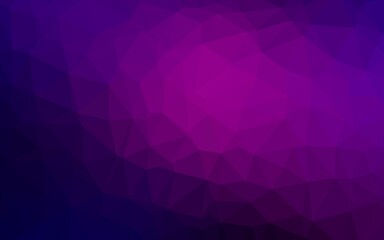 Dark Purple, Pink vector blurry triangle template.
