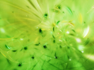 green abstract fractal background 3d rendering illustration