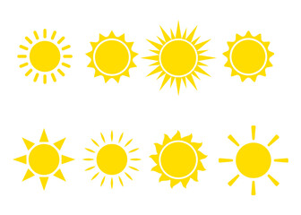 Sun set icon isolated on white background. Vector illustration.
