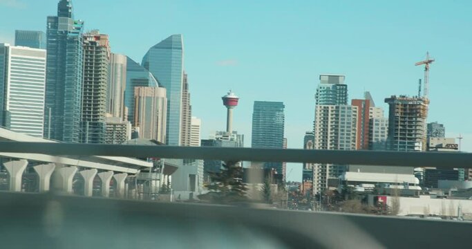 Calgary Skyline Driving