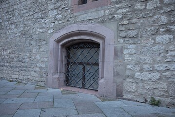 Fototapeta na wymiar Basement Window of Medieval Town Hall Göttingen Germany