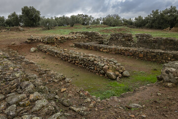Roman ruins of Caparra. Extremadura. Spain.