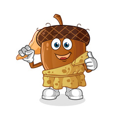 acorn ancient cartoon. cartoon mascot vector