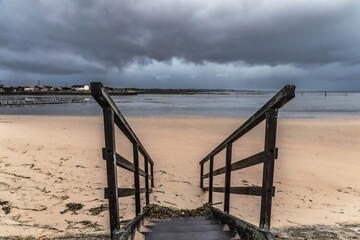 Beach of Larros in Arcachon Bay - Gujan-Mestras, Aquitaine, France