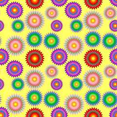 Seamless abstract pattern of geometric shapes in different colors. Vector graphics for design and decor.