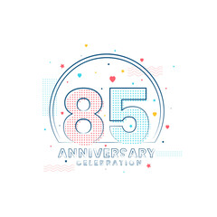 Obraz premium 85 years Anniversary celebration, Modern 85 Anniversary design