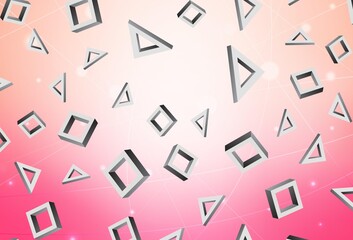 Light Pink vector template with rhombus.