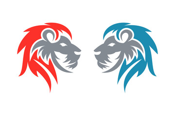 Lion logo, creative design vector template