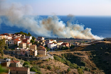Panorama visto da Pentedattilo in Calabria