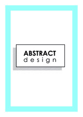 Creative abstract minimalistic poster design