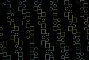 Dark Green, Yellow vector cover with polygonal style.