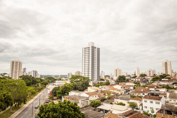 Fototapeta na wymiar Panoramic view of Avenida Quatorze de Setembro in the city of Presidente Prudente, São Paulo