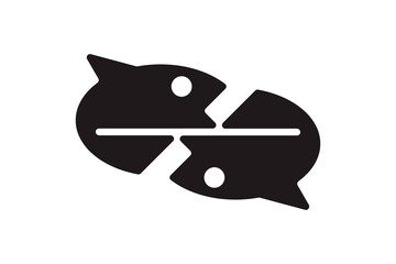 Fish vector symbol. Abstract nautical logotype. Universal premium sea marine travel ship logo icon sign.