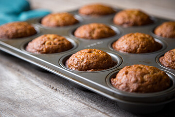 Delicious homemade banana muffins 