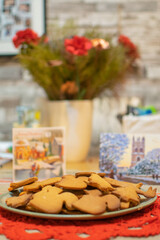 christmas cookies on the table