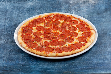 italian pizza on the white plate