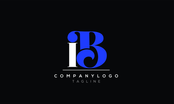 Alphabet letters Initials Monogram logo  IB,BI, I and B