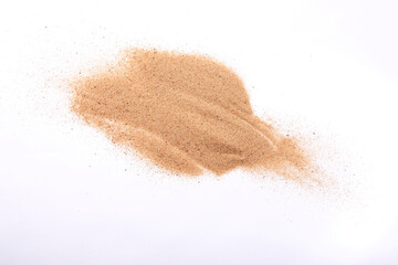 sand on the white background