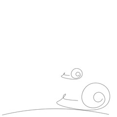 Fototapeta premium Snail animal drawing on white background, vector illustration