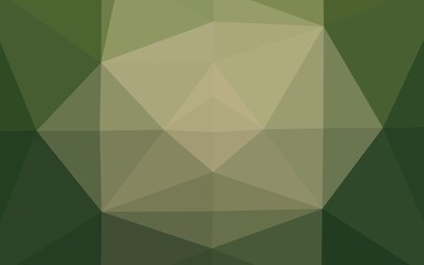 Dark Green vector low poly cover.