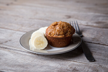 Delicious homemade banana muffins 