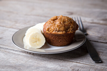Delicious homemade banana muffins 
