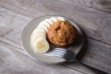 Delicious homemade banana muffins 