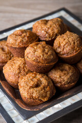 Delicious homemade banana muffins 