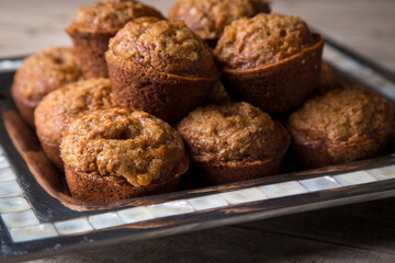 Delicious homemade banana muffins 
