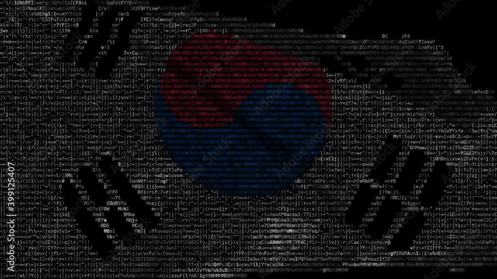 Poster waving digital flag of korea on computer screen, looping motion background