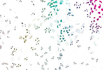 Light multicolor, rainbow vector backdrop with abstract shapes.