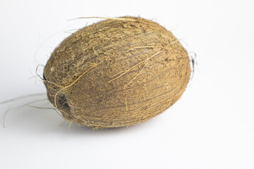 Coconut nut isolated on white background