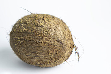 Coconut nut isolated on white background